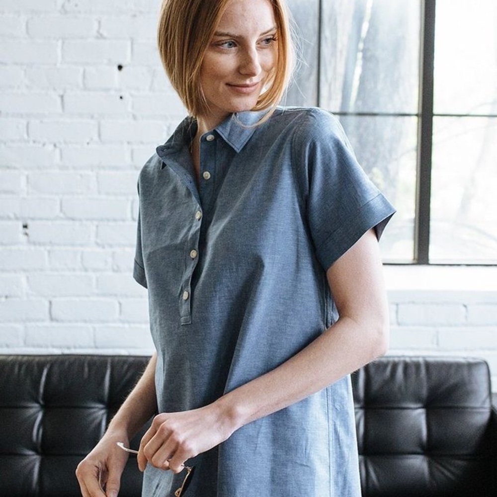 Tradlands Solana Shirtdress Everyday
Chambray Cotton Linen Dress